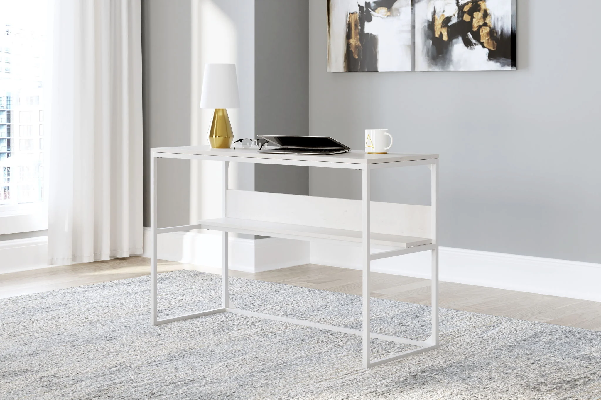Deznee - 48" Home Office Desk - White - Image 2