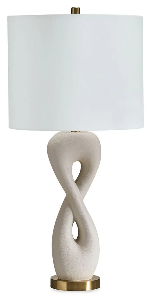Judrich - Poly Table Lamp - White / Gold Finish - Image 1