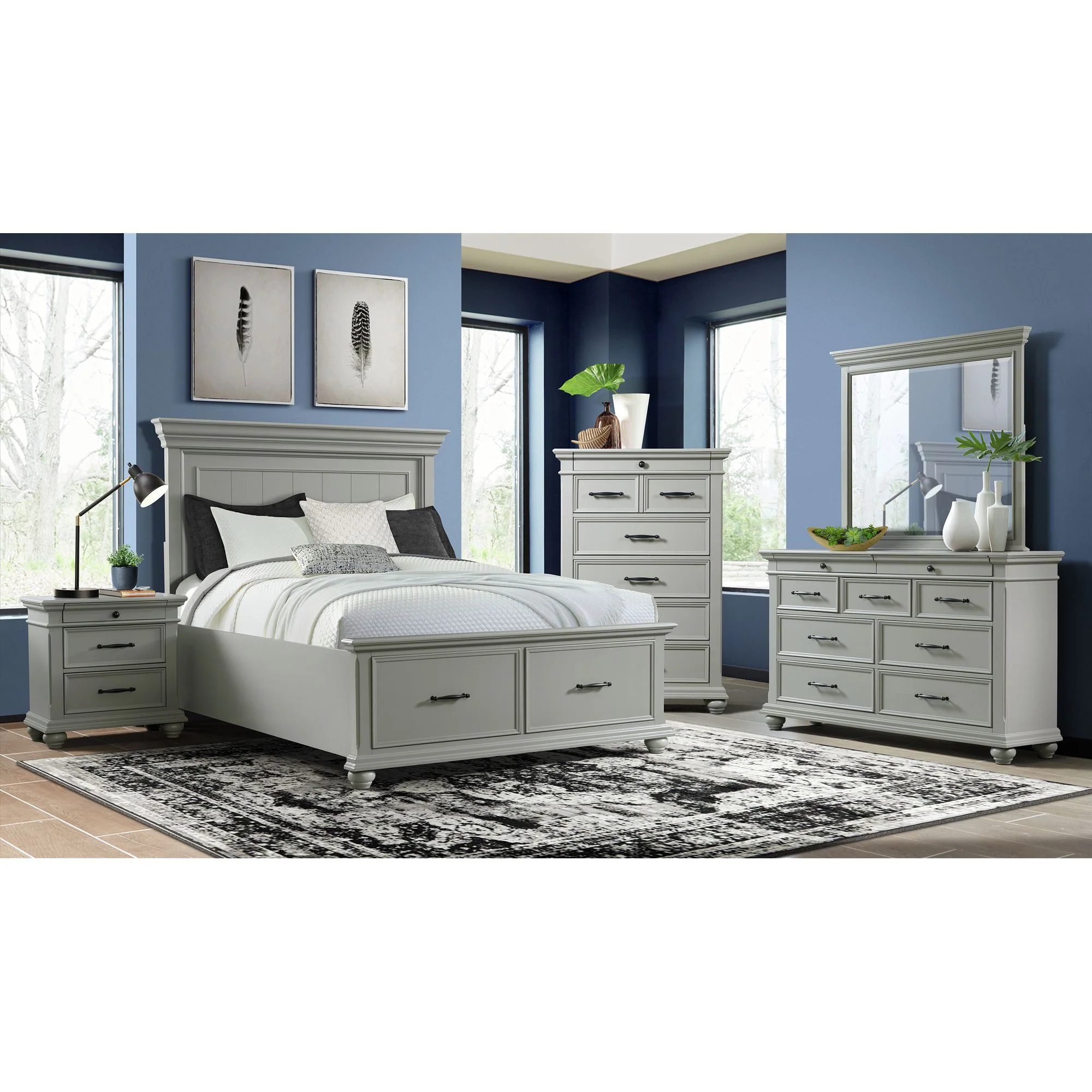 Slater - Nightstand With USB - Gray - Image 2