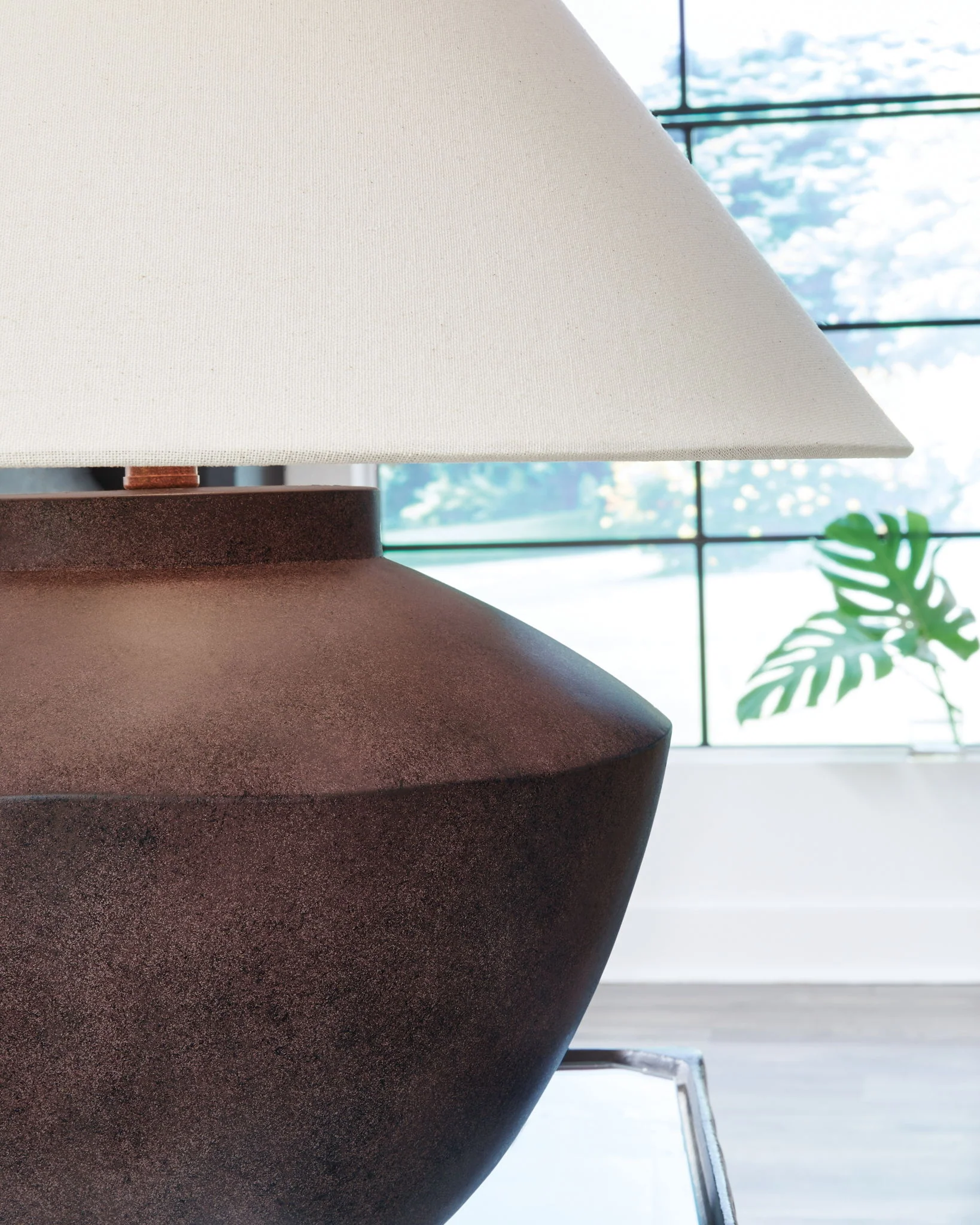 Honsworth - Poly Table Lamp - Antique Brown - Image 2