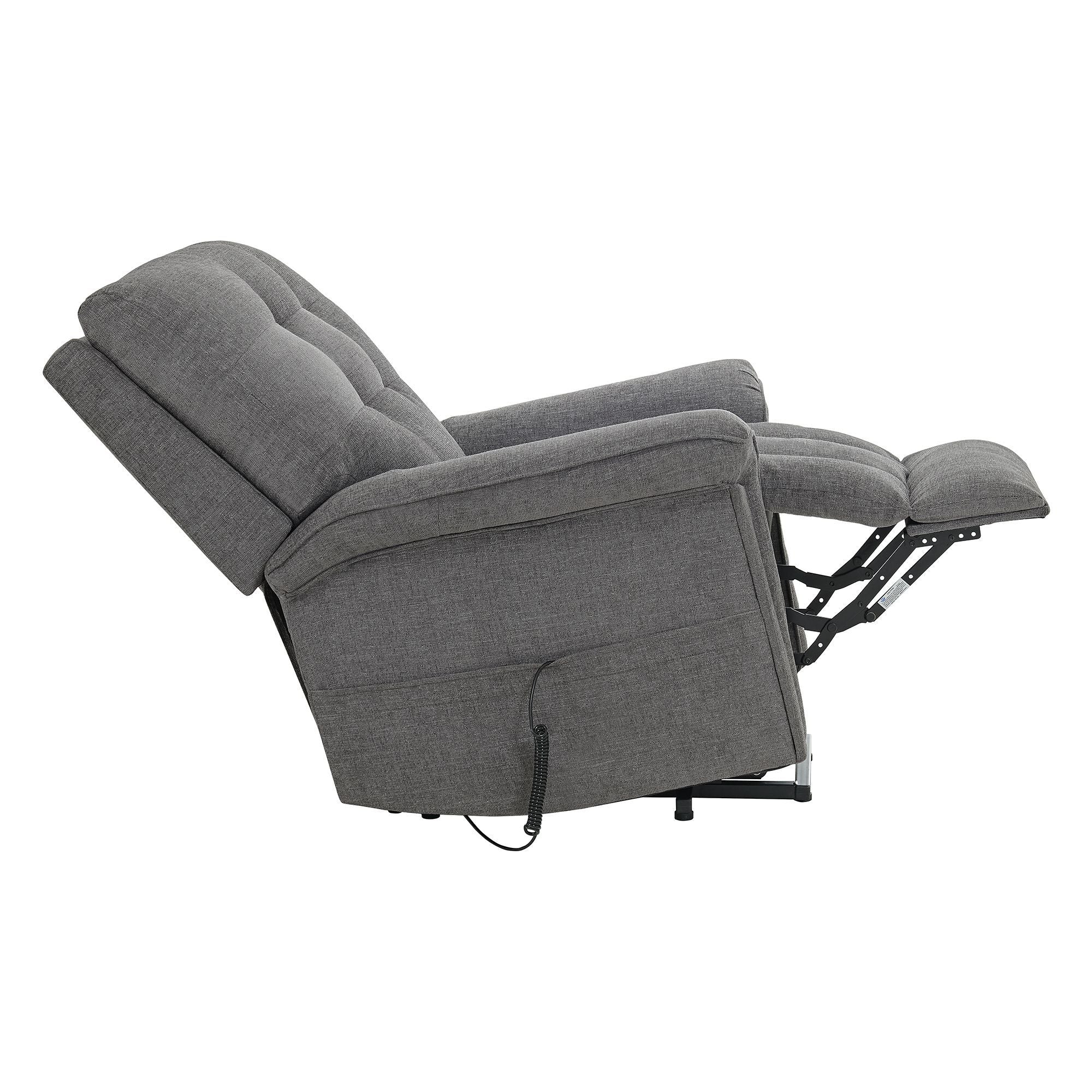 Pecos - Power Motion Lift Chair - 15337-2 Ribbit Charcoal - Image 2