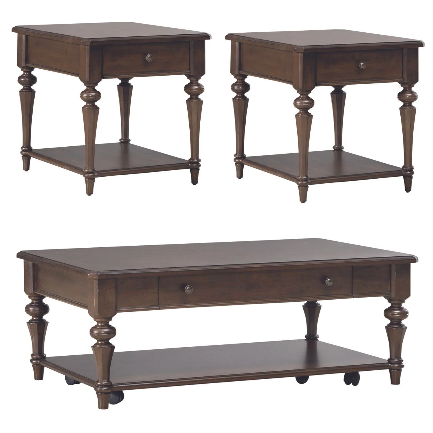 Arden Road - 3 Piece Table Set - Satin Cherry - Image 2