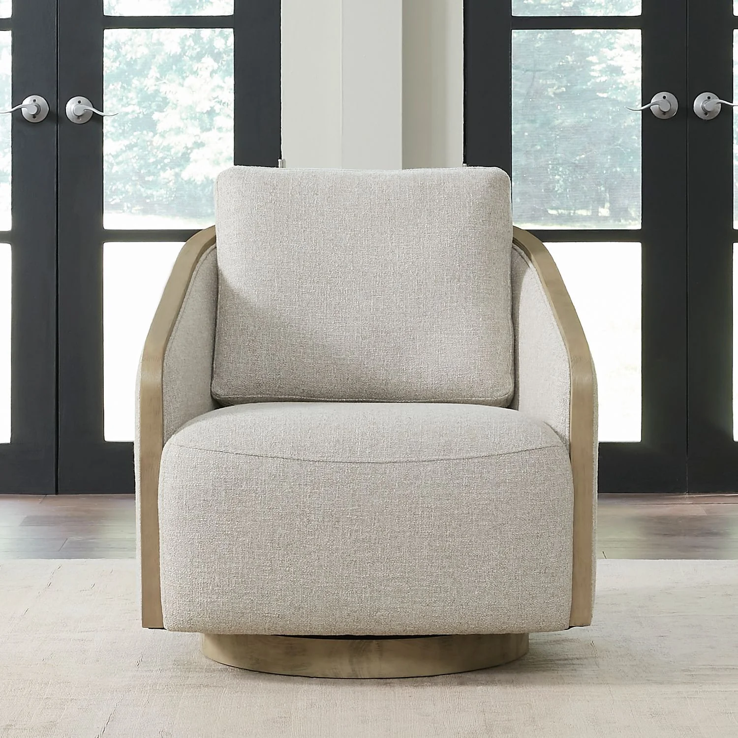Nora - Upholstered Swivel Accent Chair - Image 1