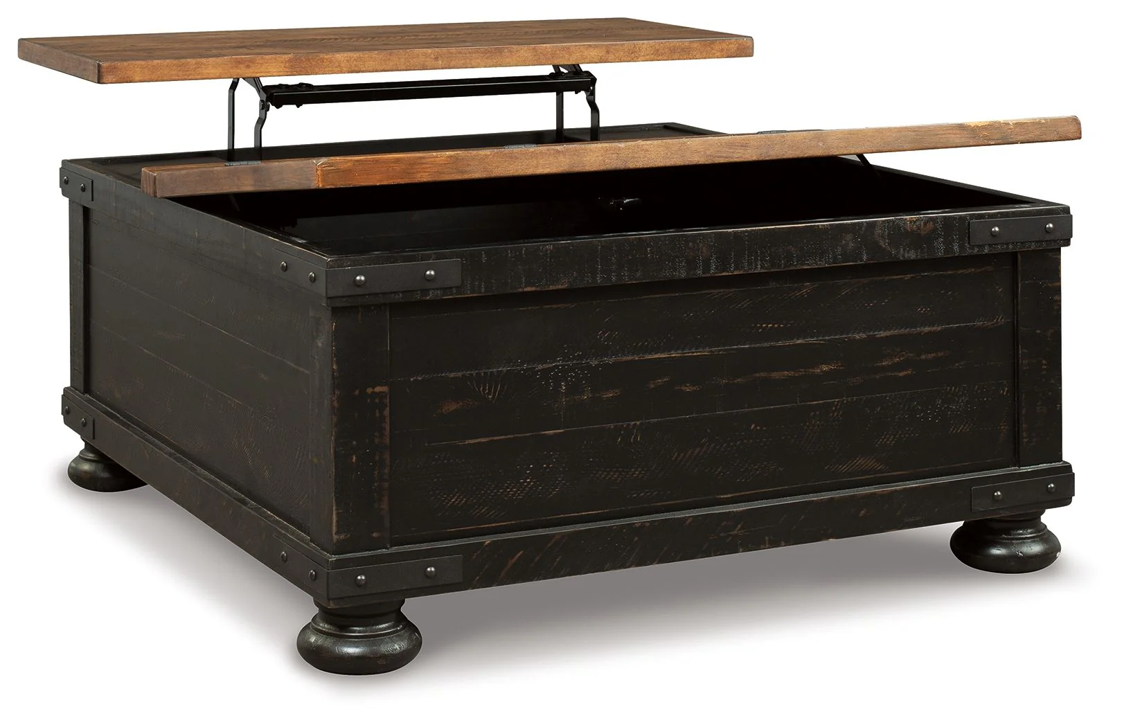 Valebeck – Lift Top Cocktail Table – Black / Brown