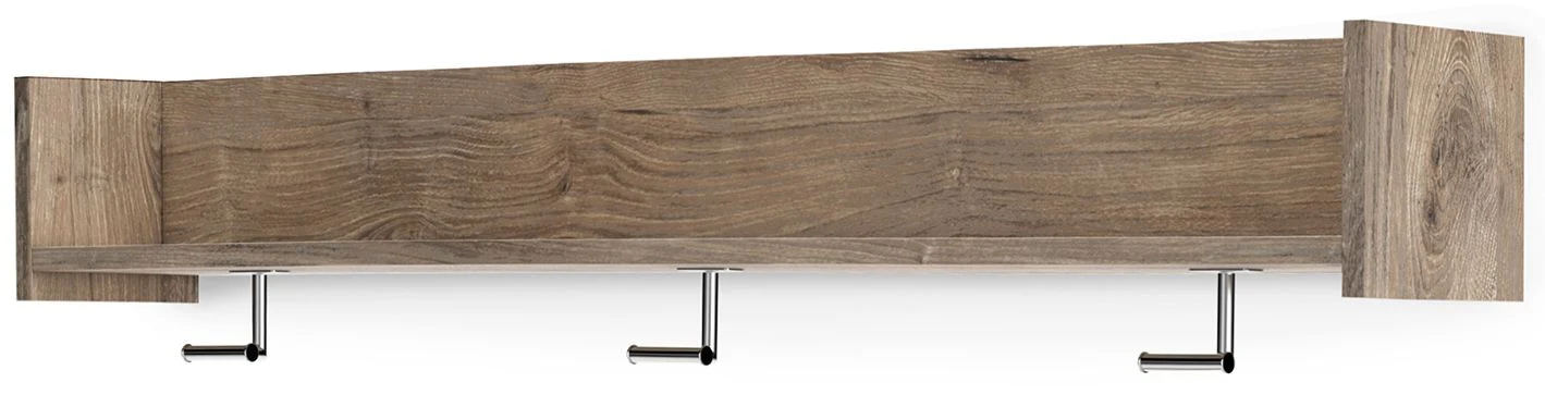 Oliah - Wall Mounted Coat Rack w/Shelf - Natural - Image 2