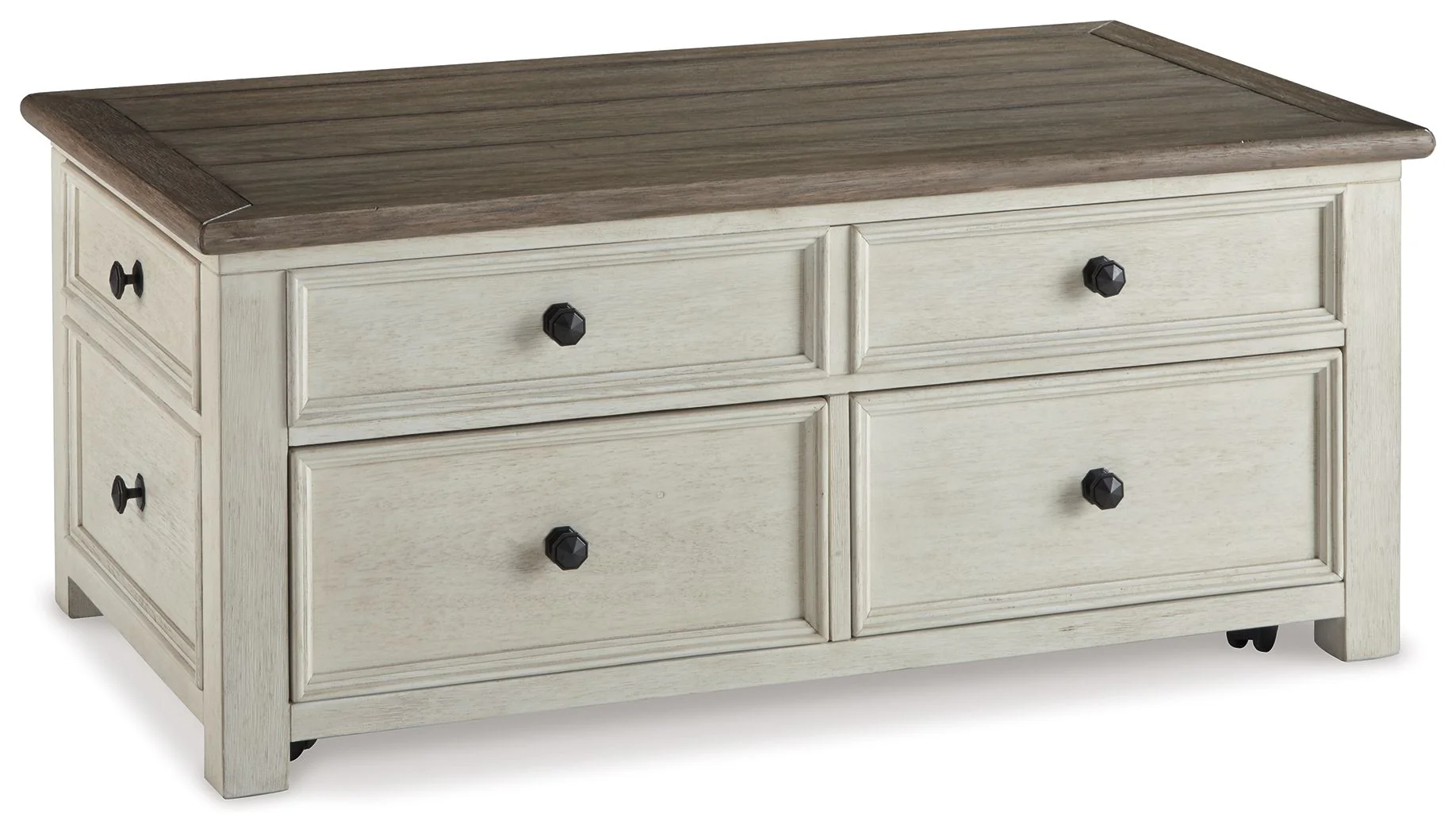 Bolanburg – Lift Top Cocktail Table – White / Brown / Beige