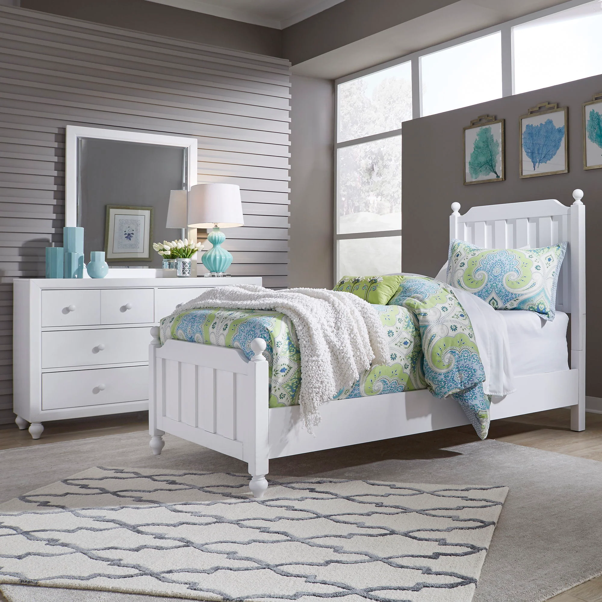 Cottage View - Panel Bed, Dresser & Mirror - Image 2