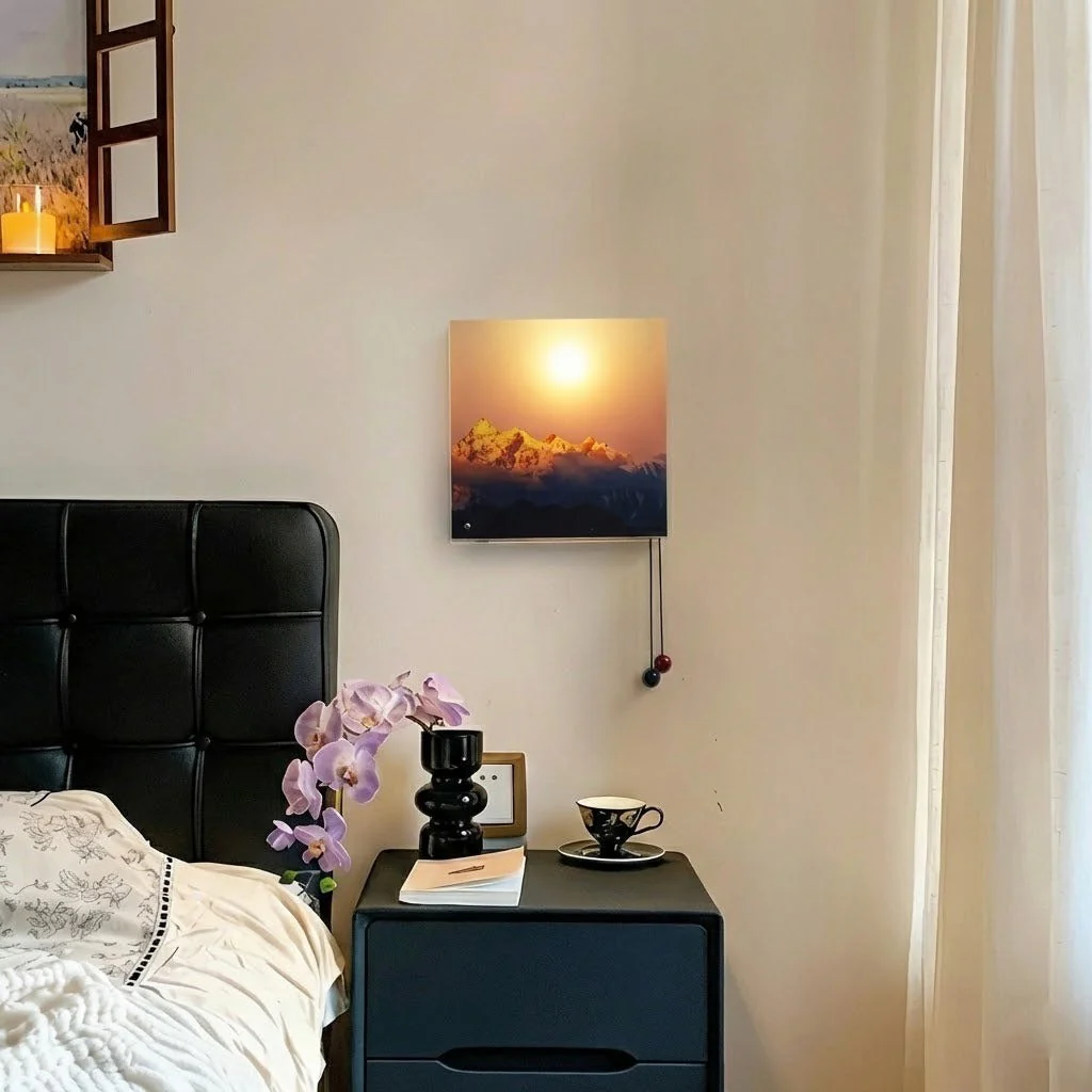 Golden Mountain Sunrise LED Wall Lamp - Image 3