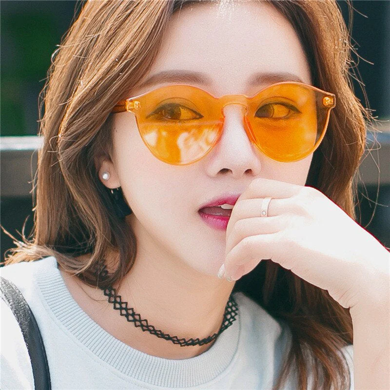 Candy color Transparent Sunglasses - Image 2