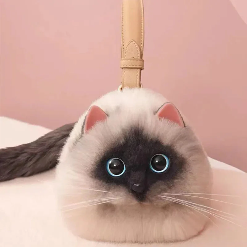 Realistic Cat Handmade Shoulder Bag - Image 3
