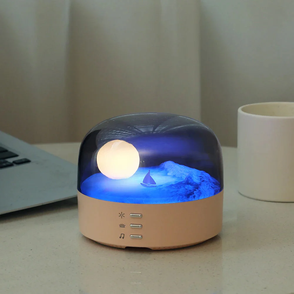 3D Mysterious Moon LED Night Light Speaker - Image 2