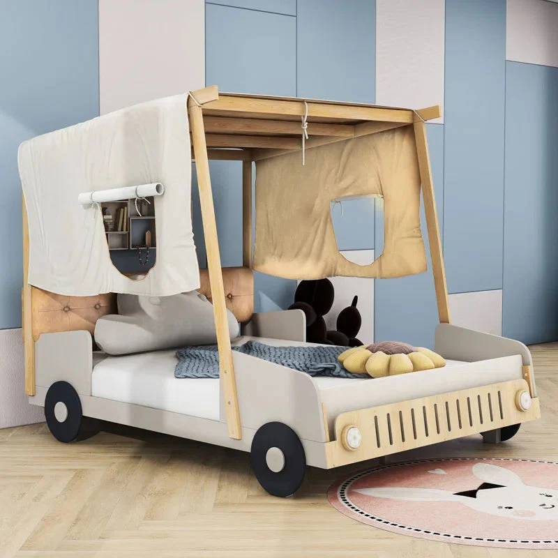 Adventurous Car Solid Wood Kids Bed - Image 2
