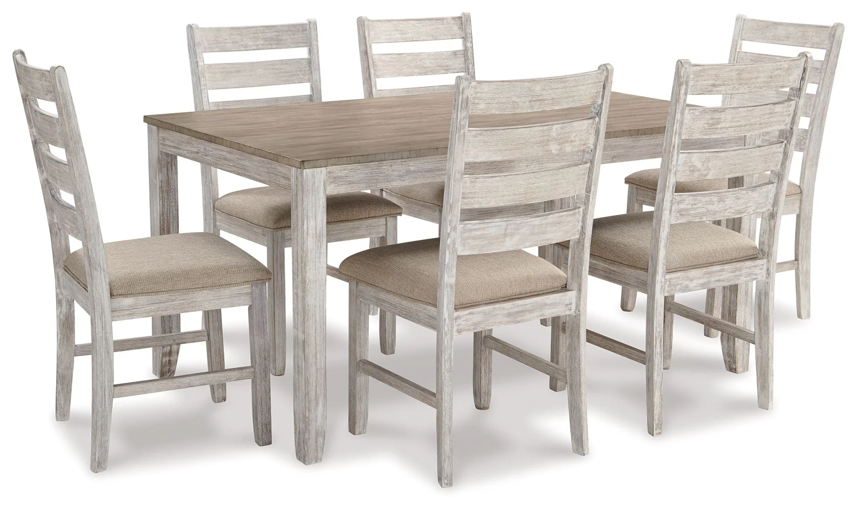 Skempton – Dining Room Table Set (Set of 7) – White
