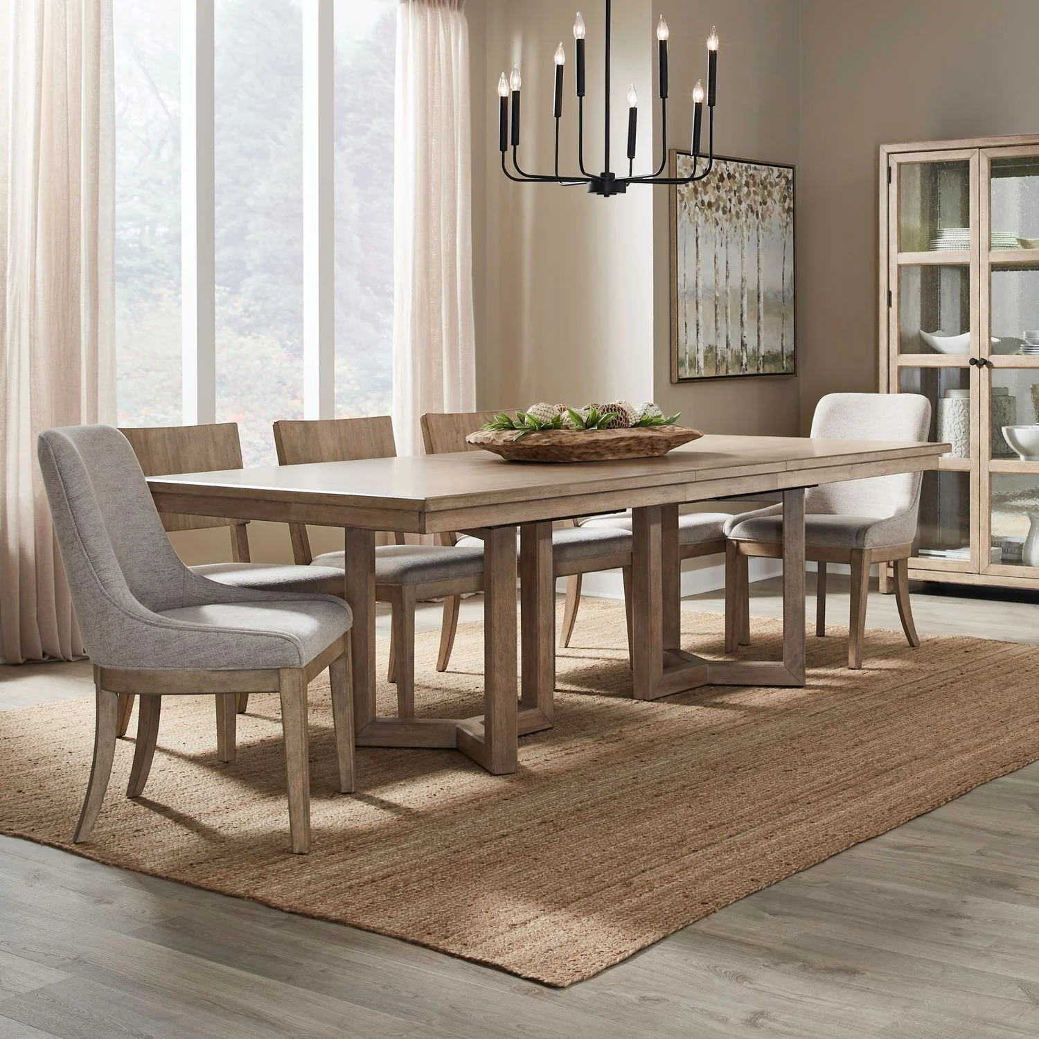 Proximity Place - Double Pedestal Table Set - Image 2
