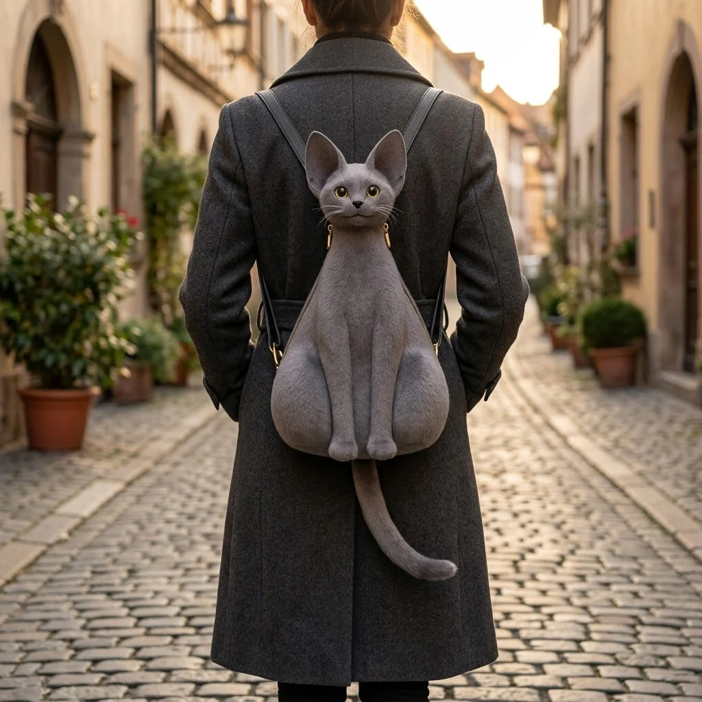 Sphinx Sculpted Cat Backpack - Image 1