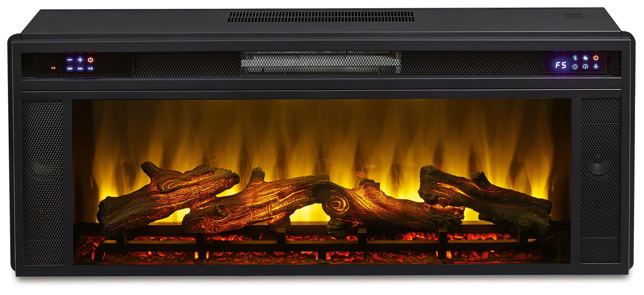 Entertainment Accessories - Fireplace Insert - Rectangular - Black - Image 2
