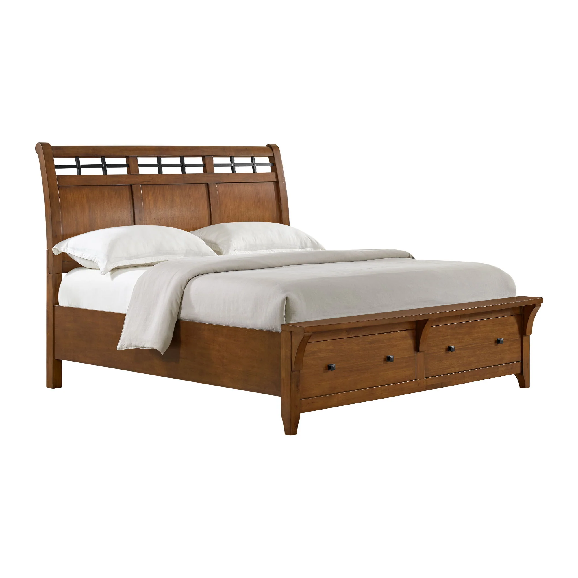 Gage - King Storage Footboard With 13 Slats - Chestnut - Image 1