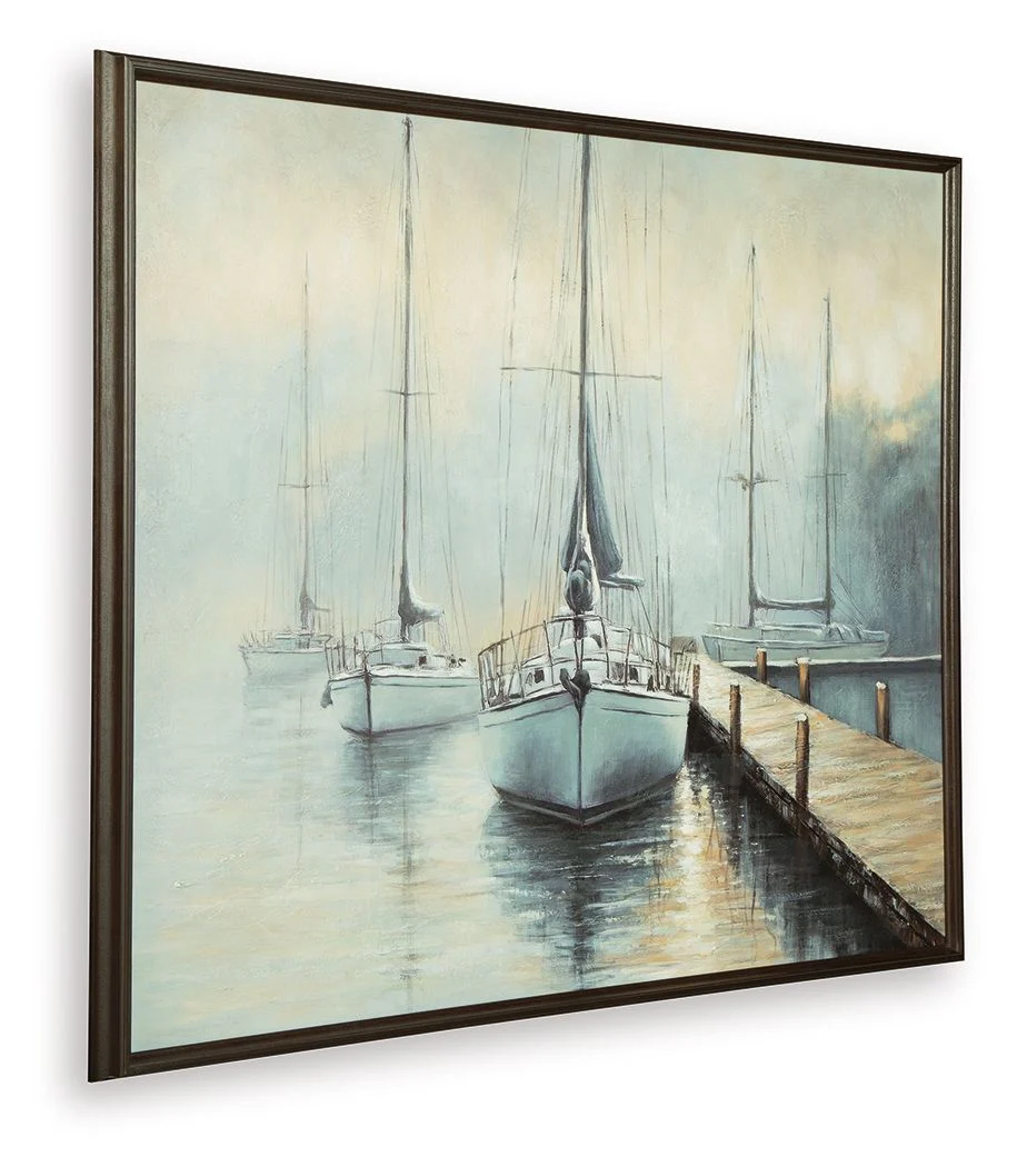 Worthney - Wall Art - Blue / White / Brown - Image 2