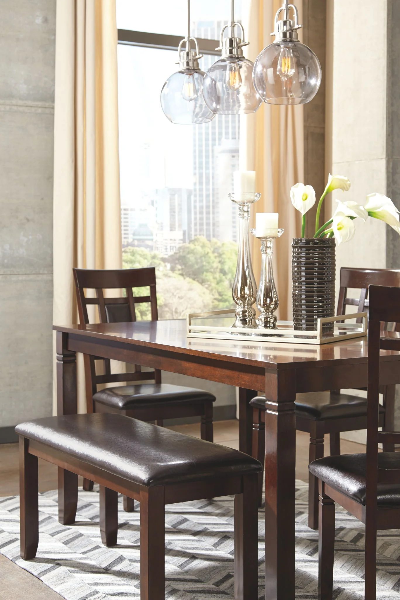 Bennox - Dining Room Table Set (Set of 6) - Brown - Image 2