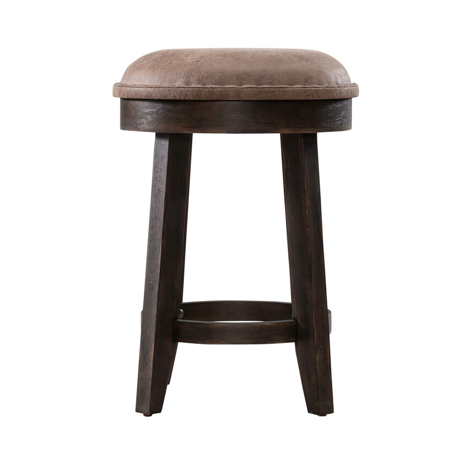 Paradise Valley - Upholstered Console Stool - Saddle Brown - Image 2