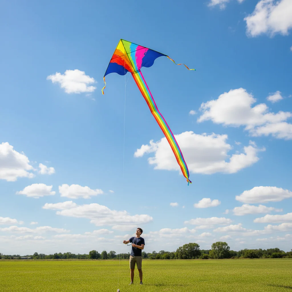 Colorful Long Tail Outdoor Rainbow Kite - Image 2