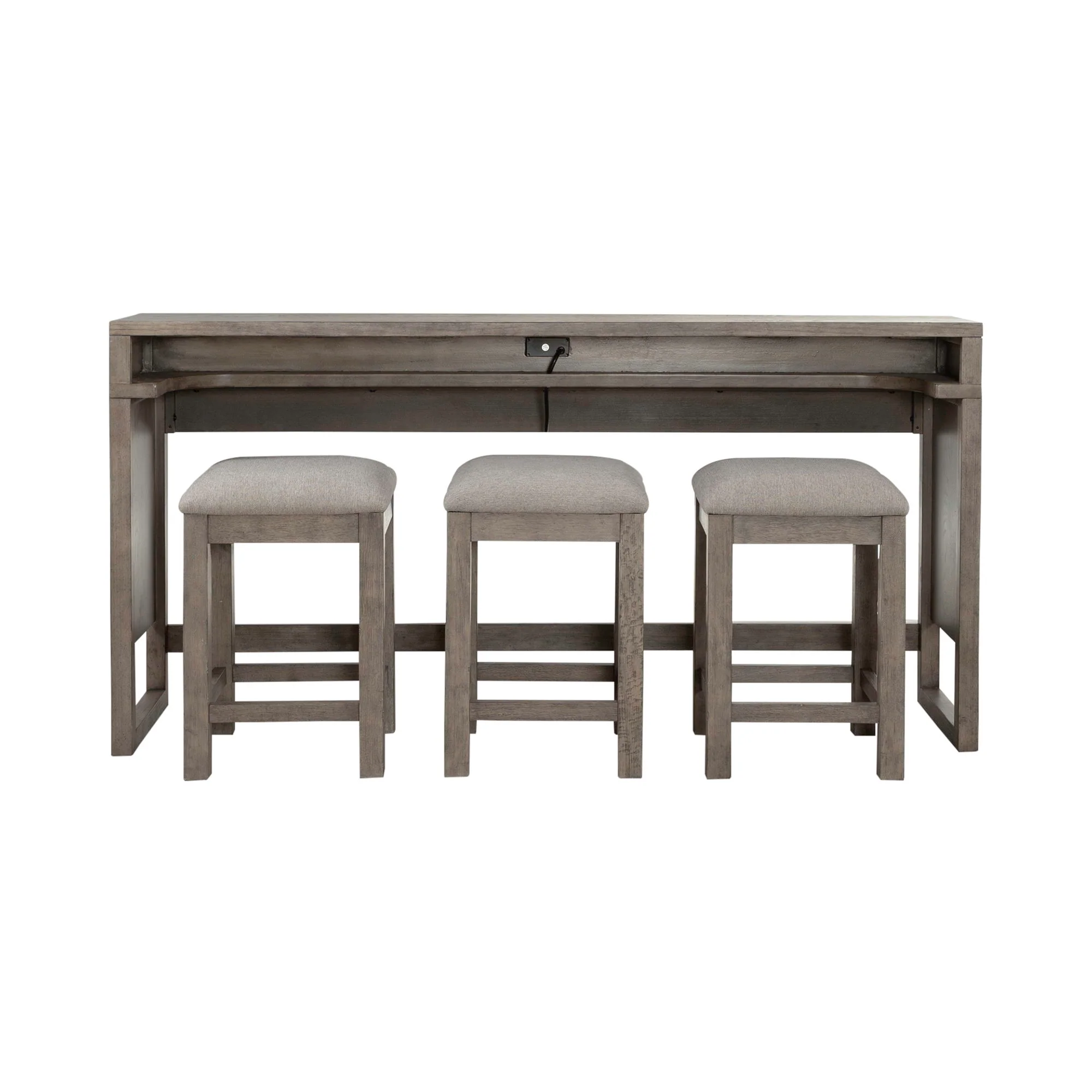 Bartlett Field - 4 Piece Living Room Set (Console Bar Table & 3 Console Stools) - Dusty Taupe - Image 3