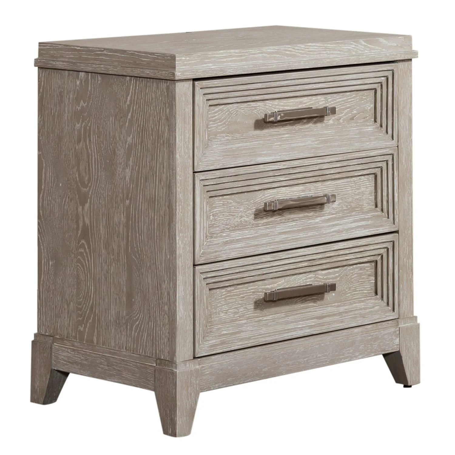 Belmar - 3 Drawer Nightstand - Washed Taupe - Image 3