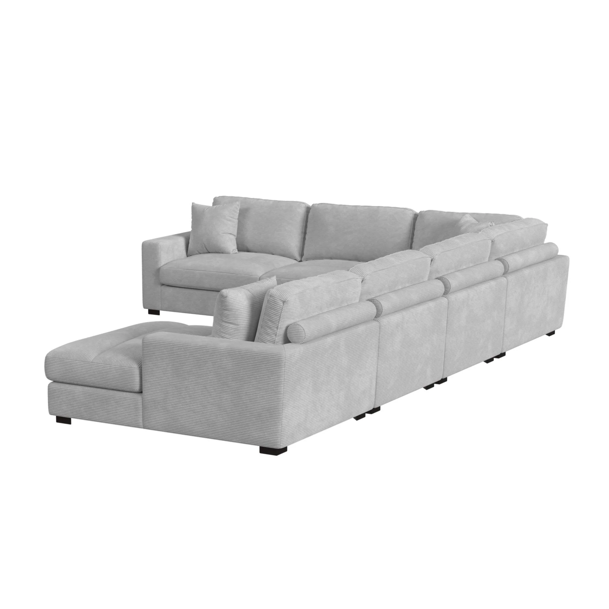 Arizona - Modular Wedge With 1 Pillow 20" - Steno Stone - Image 2