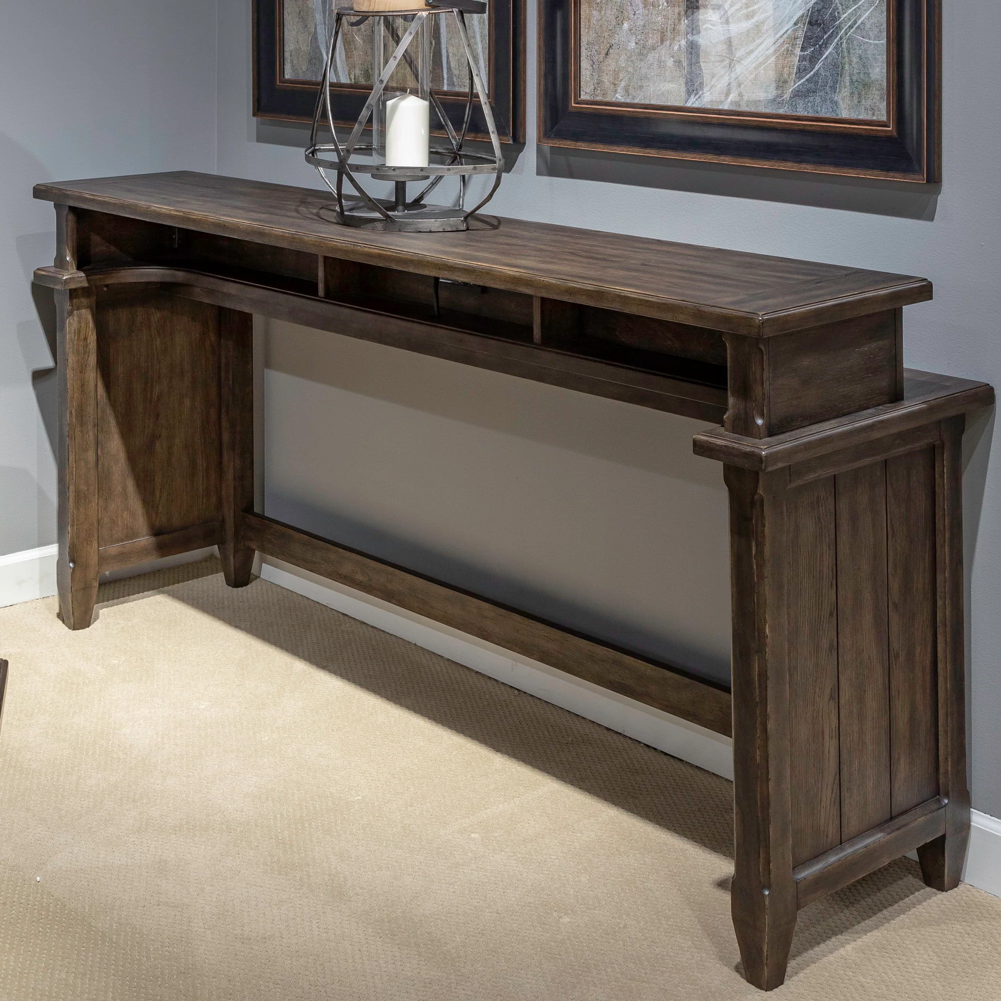 Paradise Valley - Console Bar Table - Saddle Brown - Image 1