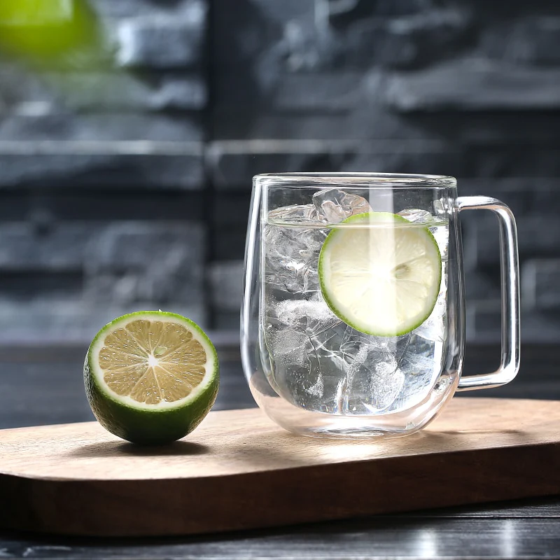 Handmade Double Thermal Insulated Glass Mug - Image 2