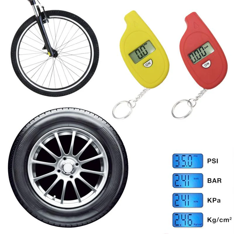 Portable Digital Car Tire Pressure Tester Keychain - Image 3
