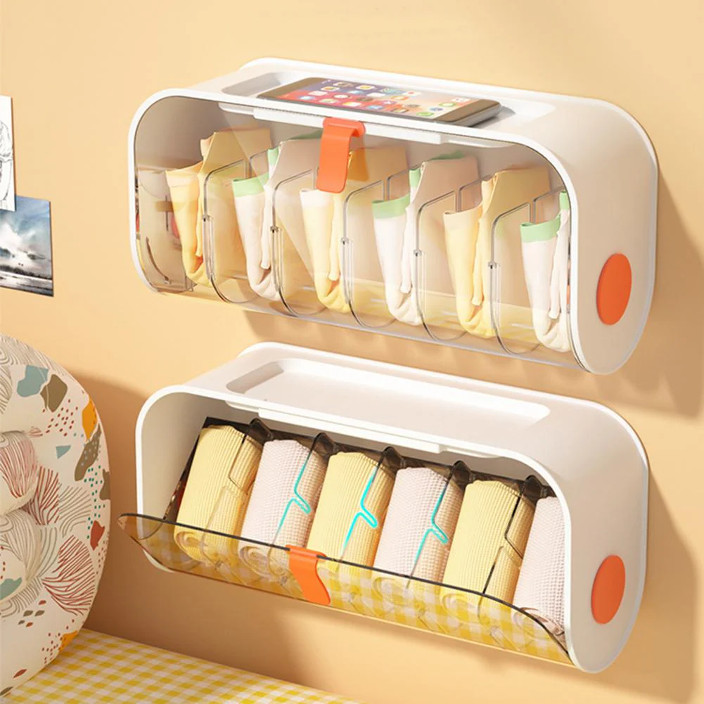 Punch-Free Wall Clothes Organizer Storage Box - Image 1