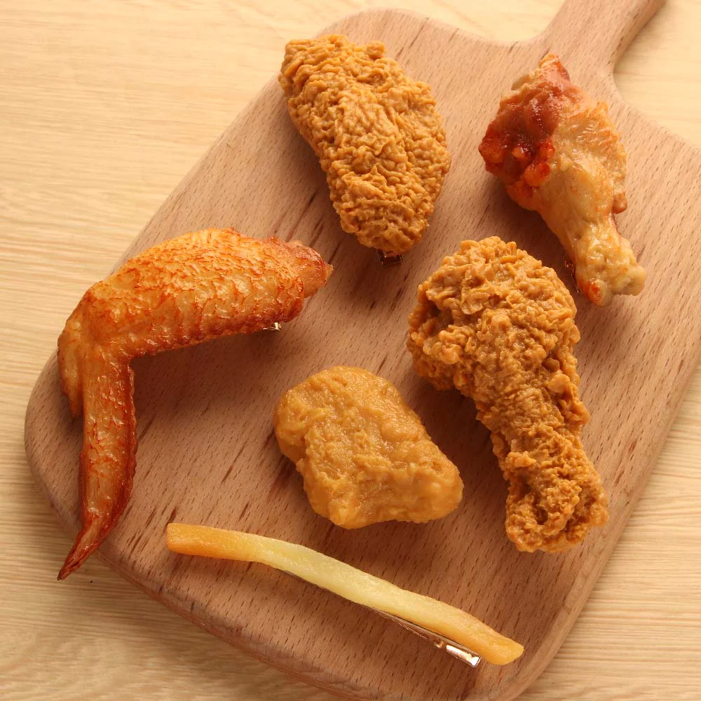 Realistic Fried Chicken Hair Clips - Image 2