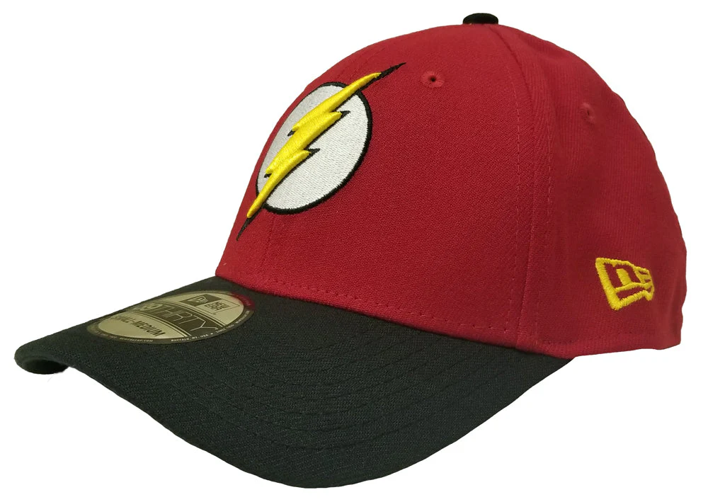 The Flash Red Gold Symbol 39Thirty New Era Fitted Hat - Small/Medium - Image 1
