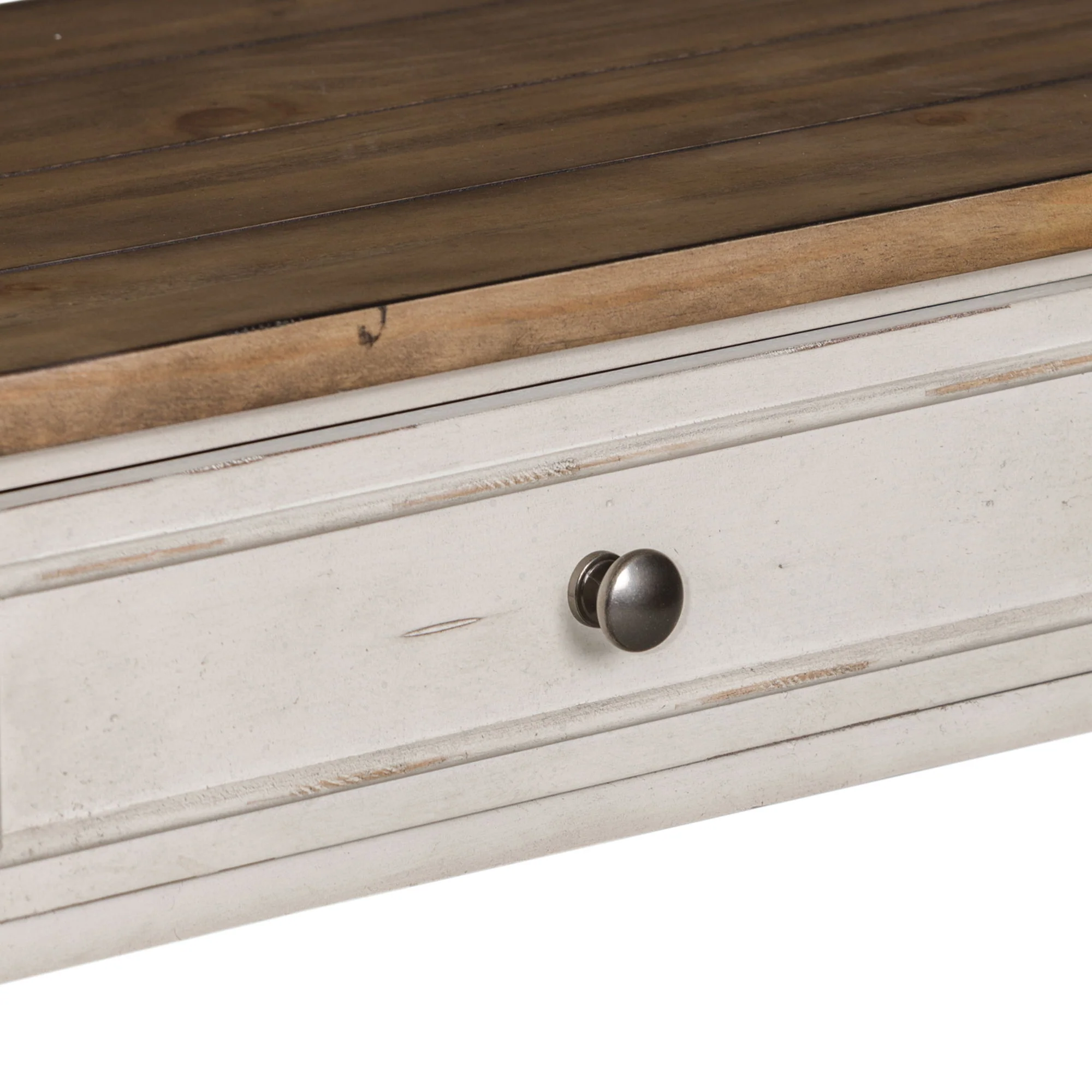 Morgan Creek - Sofa Table - Antique White / Wirebrushed Tobacco Accents - Image 2