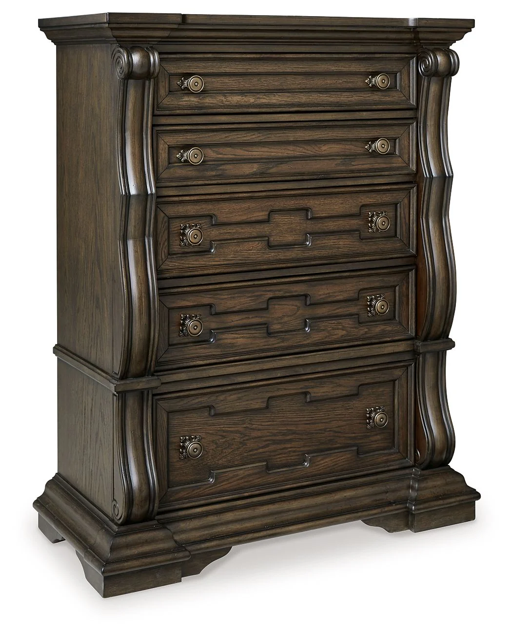 Maylee - Five Drawer Chest - Dark Brown - Image 1