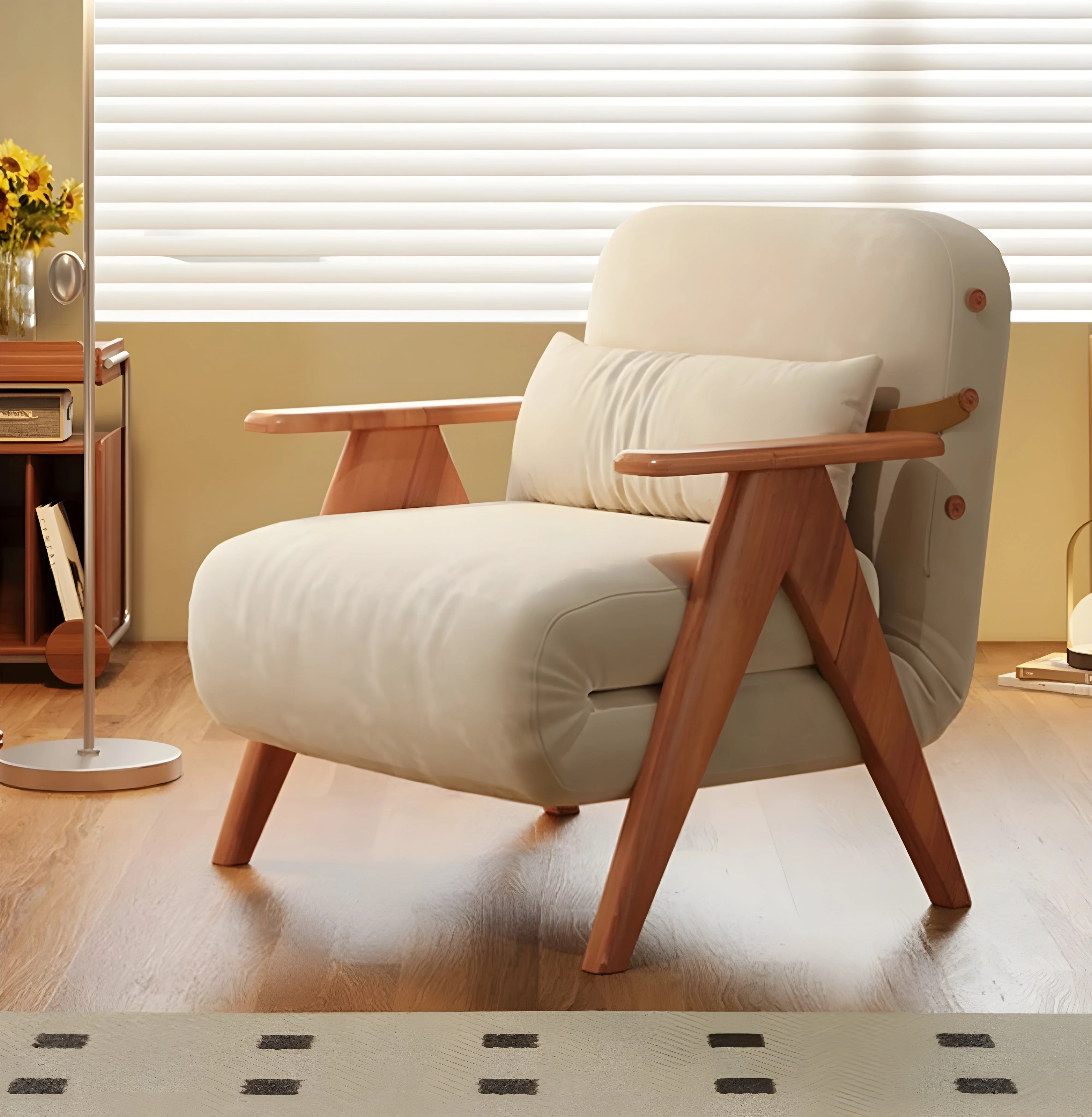 Space Saving Foldable Nordic Sofa Bed - Image 1