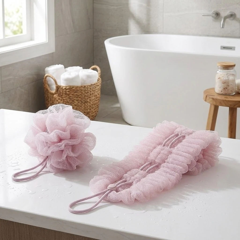 Dual Texture Stretchable Shower Back Scrubber - Image 3