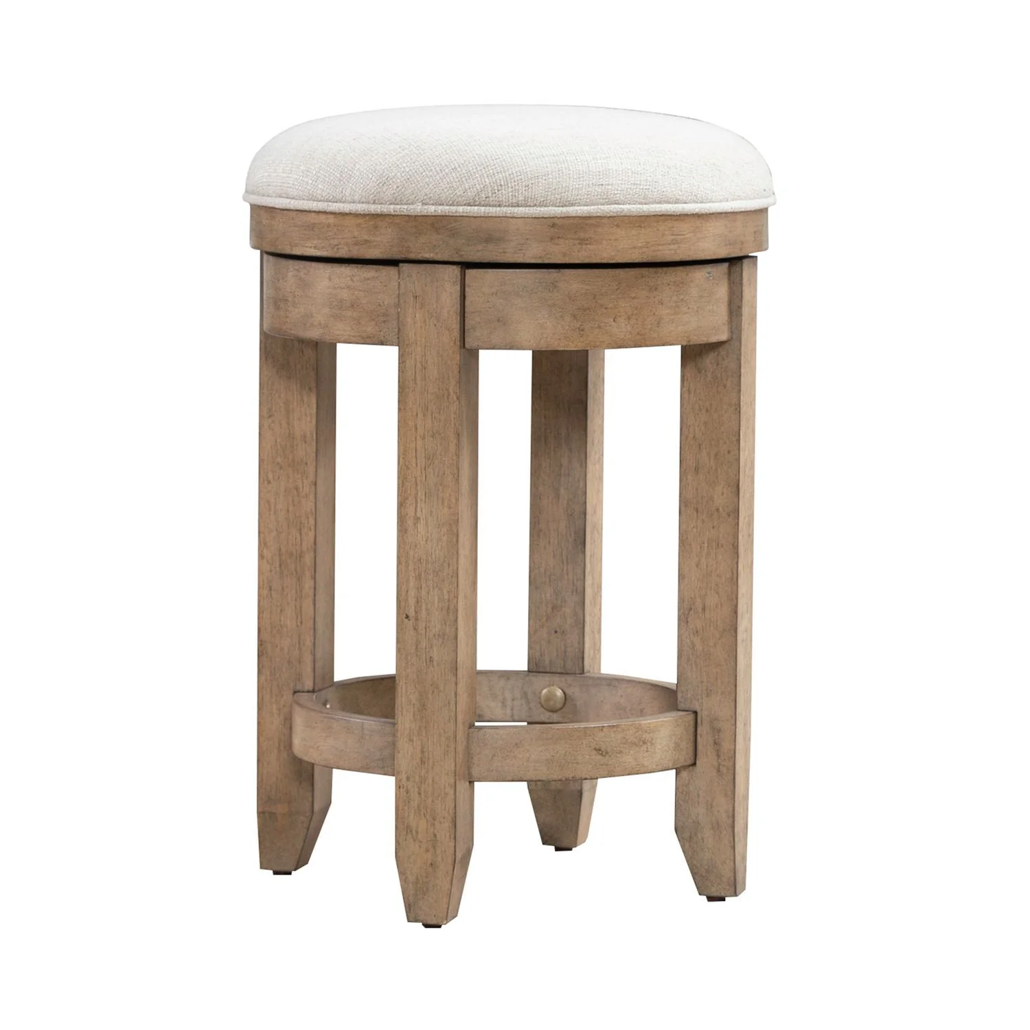 Millstone - Upholstered Console Swivel Stool - Nutmeg - Image 2