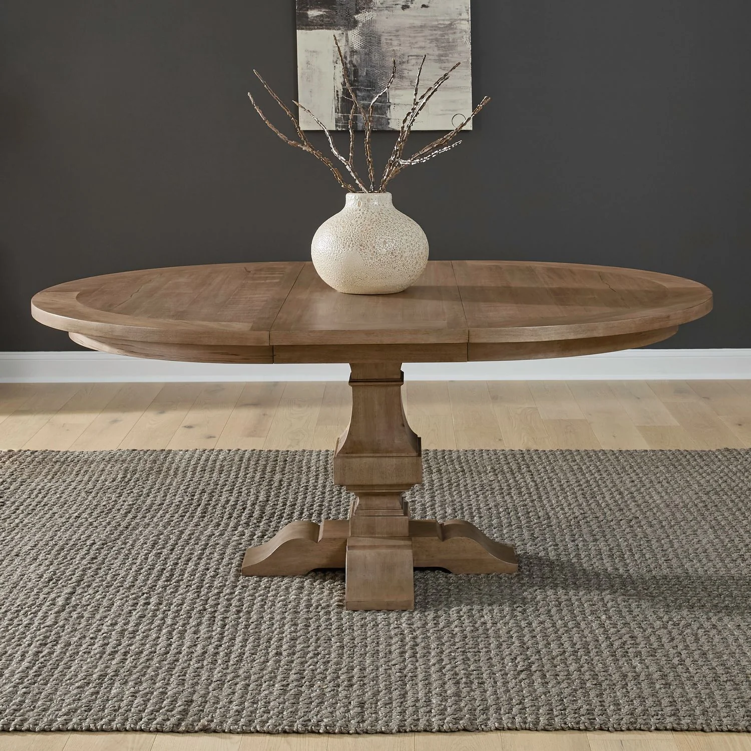 Haven Hills – Pedestal Table – Camel Beige