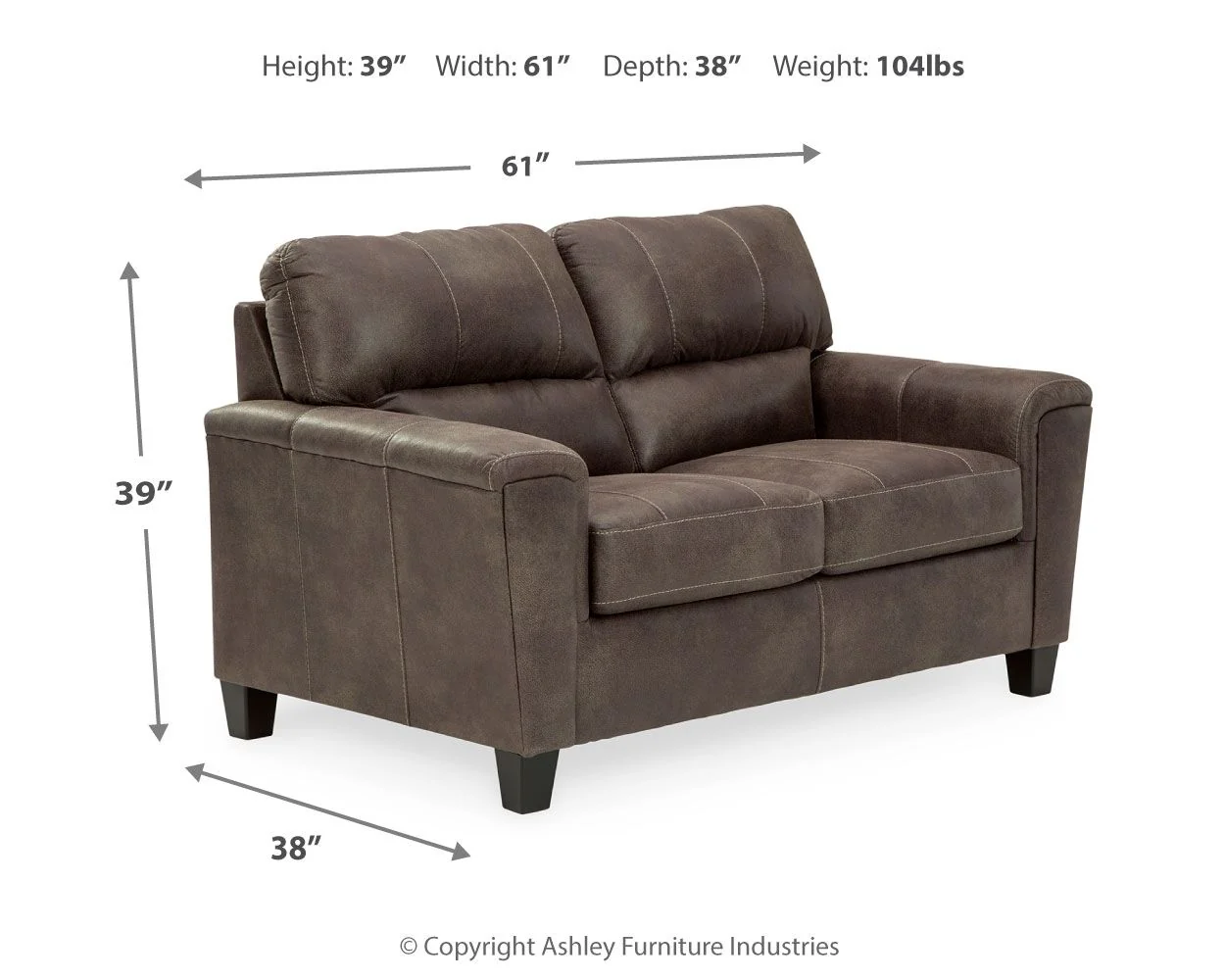 Navi - Stationary Loveseat - Image 2