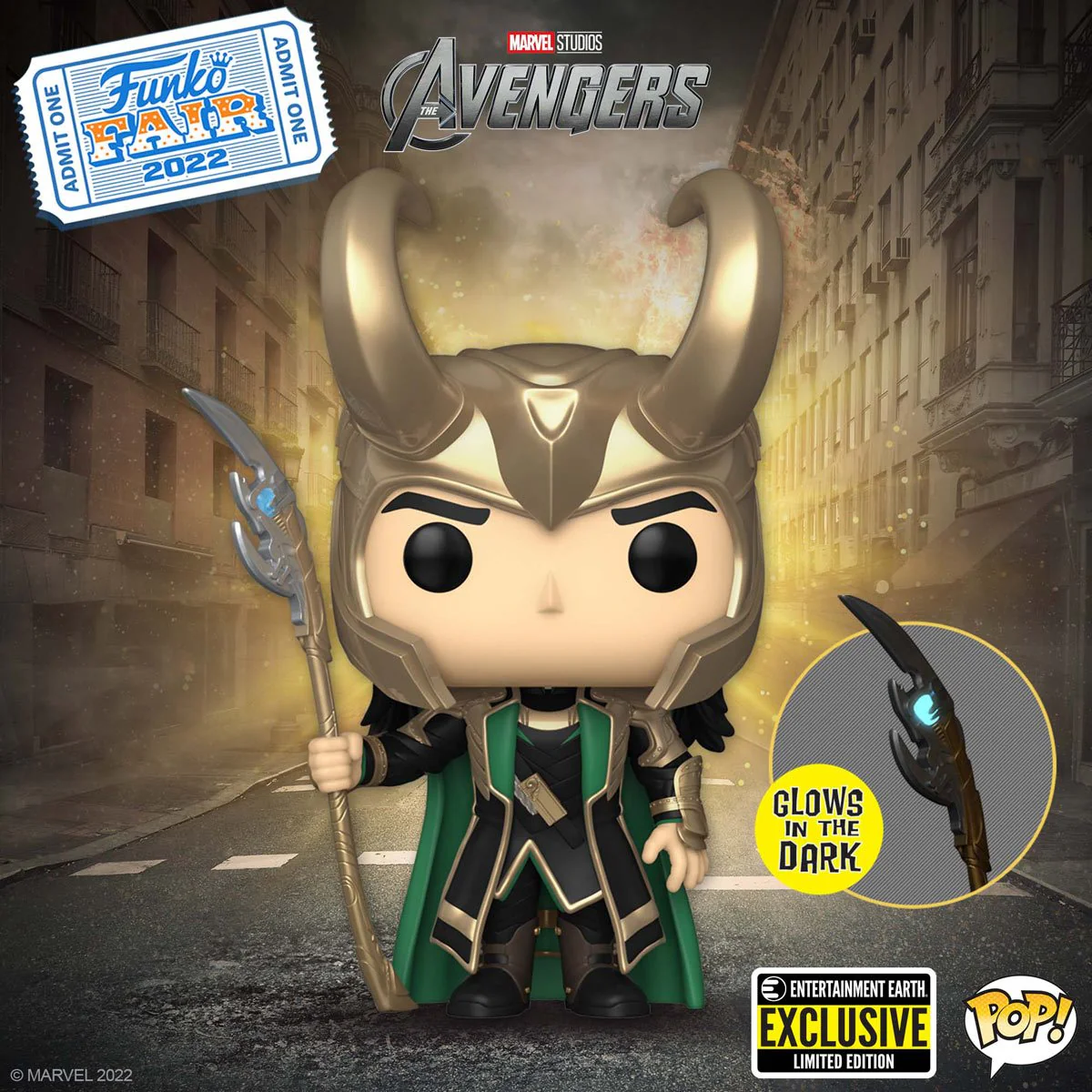 Funko Pop! Marvel: Avengers - Loki with Scepter Entertainment Earth Exclusive - Image 3