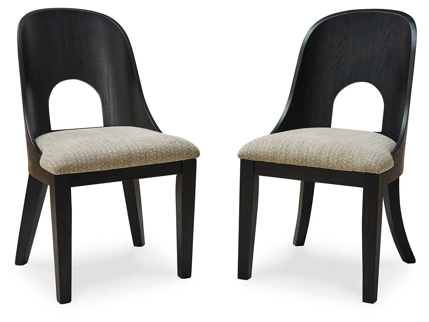 Rowanbeck - Dining Upholstered Side Chair (Set of 2) - Gray / Black - Image 1