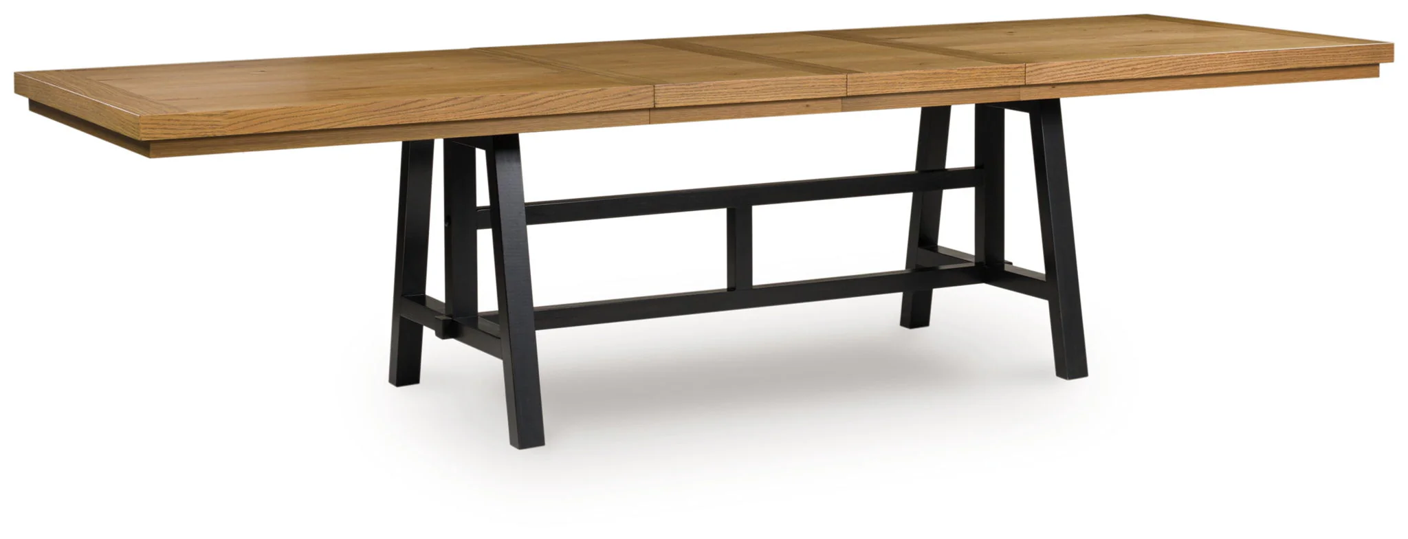 Galliden – Rectangular Dining Room Extension Table – Black / Brown