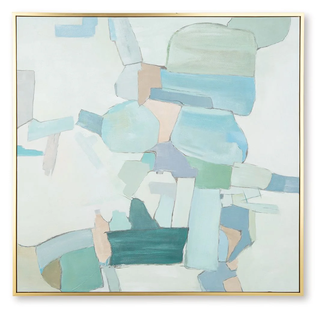 Wynburn – Wall Art – White / Blue / Green