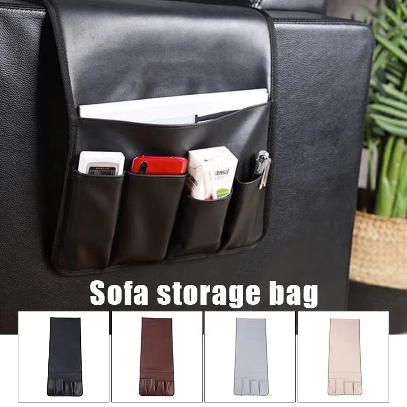 Non-slip 5 Pockets Leather Arm Rest Chair Organizer - Image 2