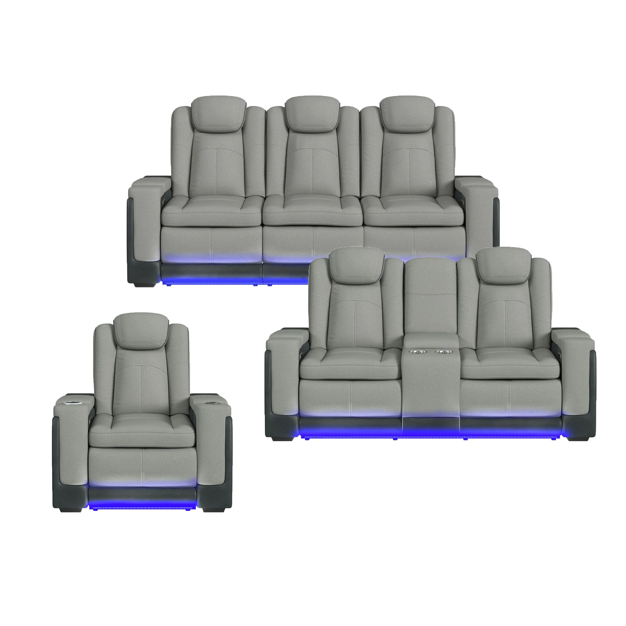 Lantana – Living Room Set – Charcoal