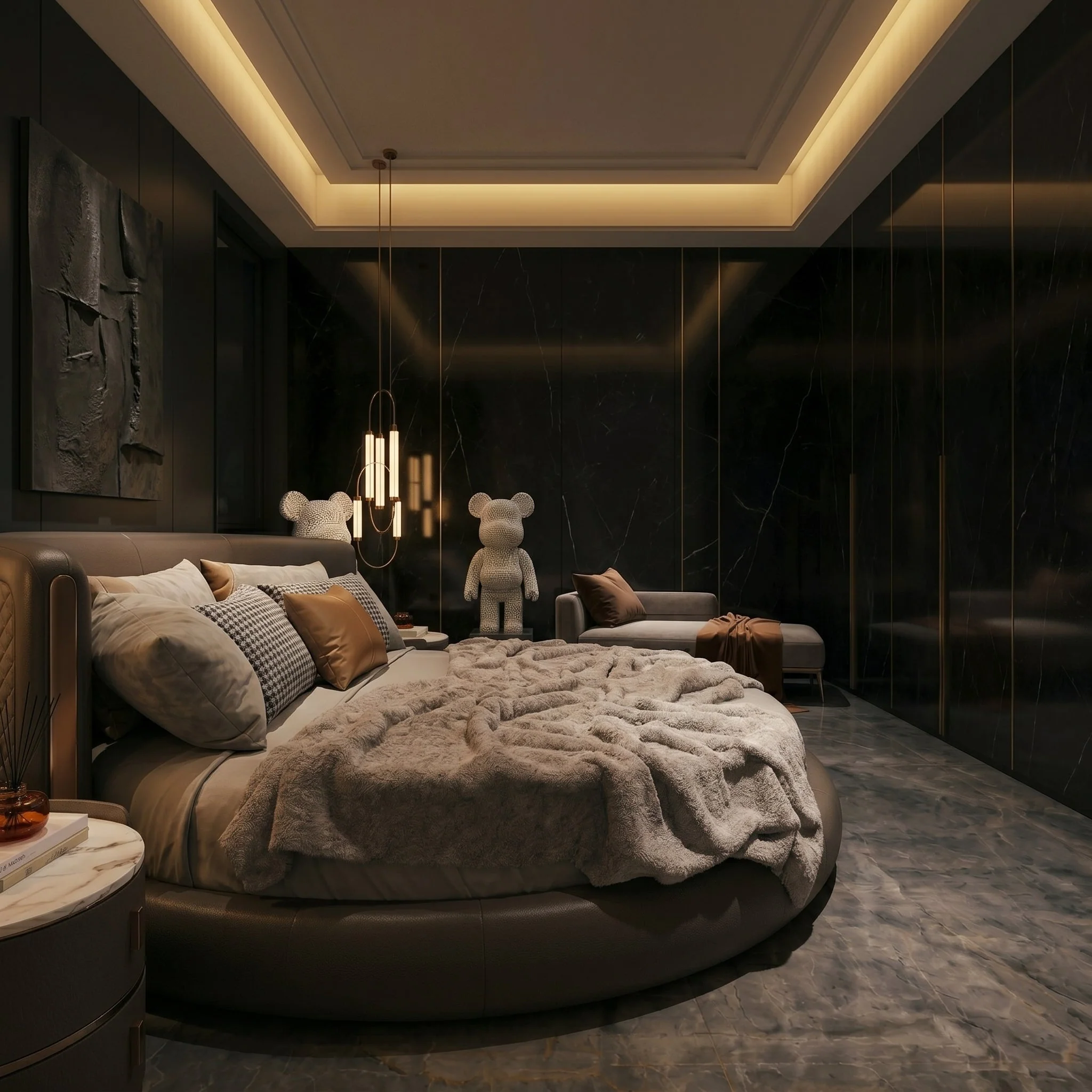 Florentine Italian Leather Minimalist Luxury Bed - Image 3