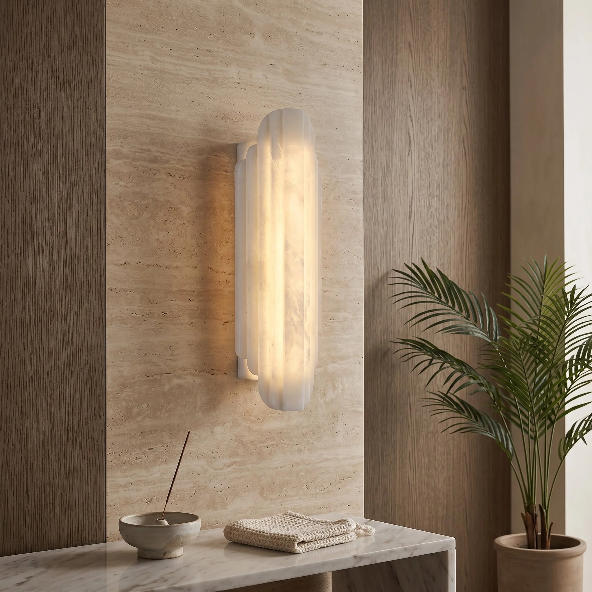 Art Deco Marble LED Wall Sconce Lamp - Image 2