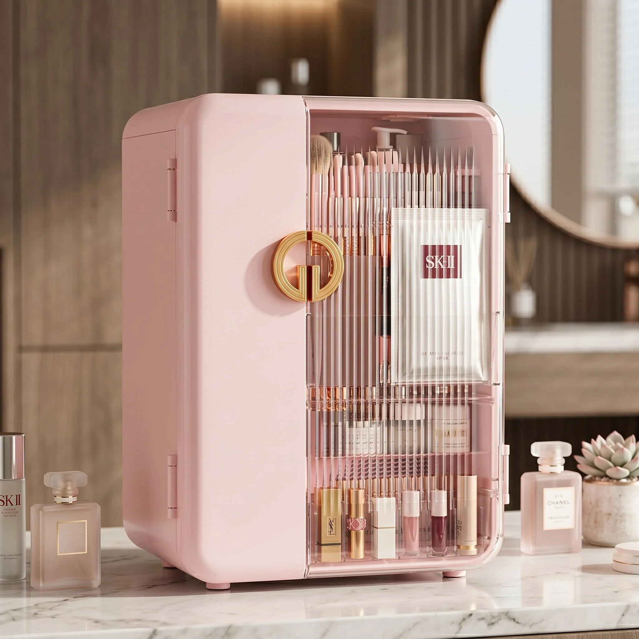 Home Beauty Transparent Vanity Makeup Storage Box - Image 3
